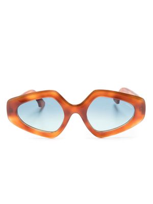Lapima Antonia geometric-frame sunglasses - Orange
