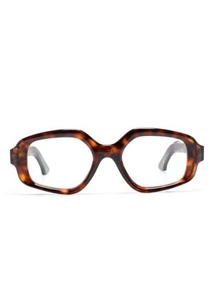 Lapima Elisa geometric-frame glasses - Brown