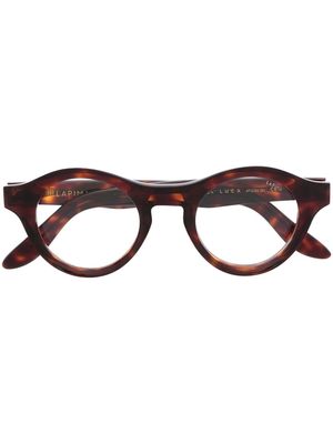Lapima Luca Havana round frame glasses - Brown