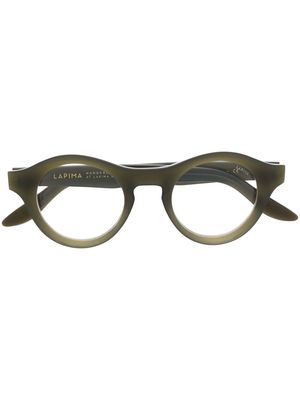 Lapima Luca Oliva round-frame glasses - Green