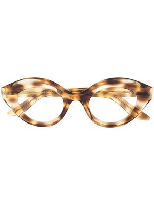 Lapima oval-frame glasses - Brown