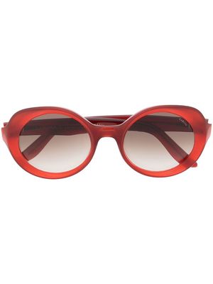 Lapima round-frame tinted sunglasses - Red