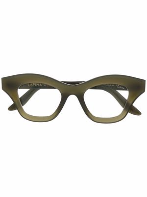Lapima Tessa petit square-frame glasses - Green