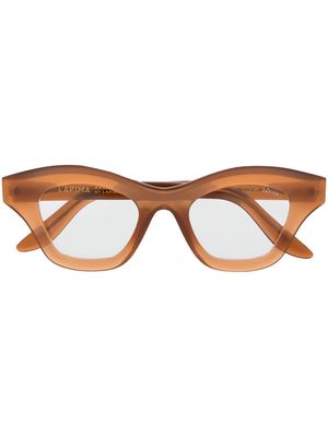Lapima wayfarer-frame glasses - Brown