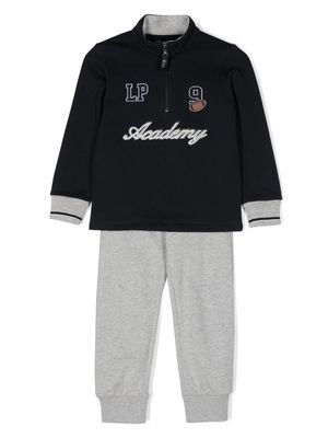 Lapin House Academy-embroidered cotton tracksuit - Blue
