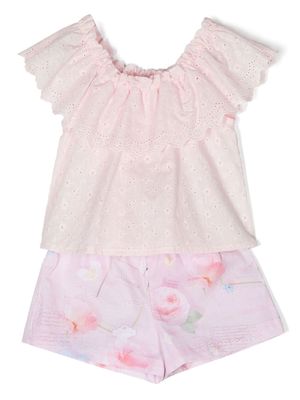 Lapin House broderie anglaise short set - Pink