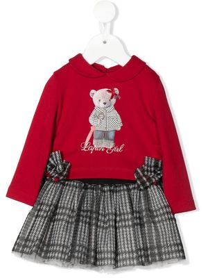 Lapin House check shift skirt - Red