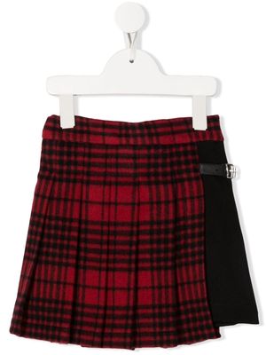 Lapin House checked mini skirt - Red