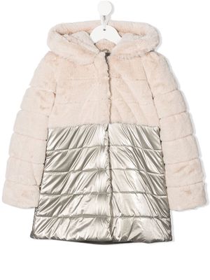 Lapin House hooded padded coat - Neutrals