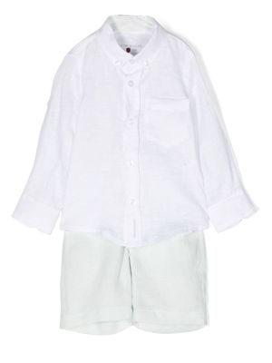 Lapin House linen shirt and shorts set - White