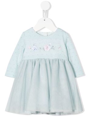 Lapin House long-sleeved A-line dress - Blue