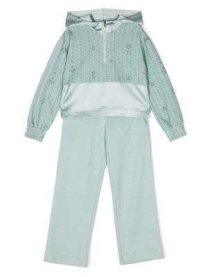 Lapin House panelled cotton tracksuit set - Green