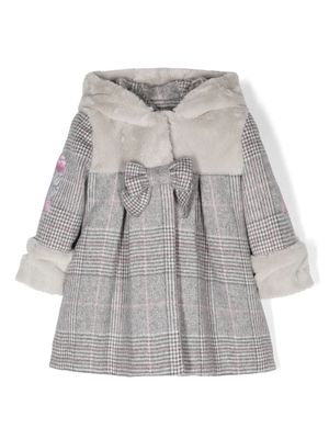 Lapin House plaid-check pleated jacket - Grey