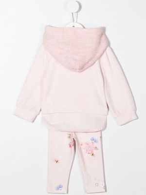 Lapin House rose-print hoodie set - Pink