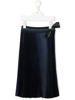 Lapin House tied-waist pleated skirt - Blue
