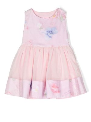 Lapin House tulle floral-print dress - Pink