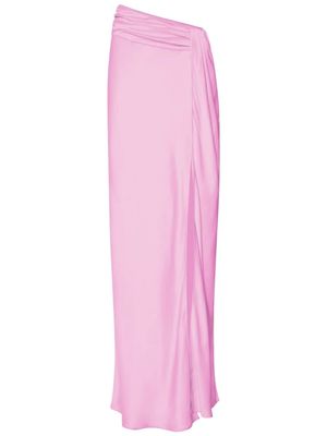 LAPOINTE asymmetric satin maxi skirt - Pink