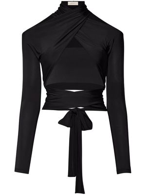 LAPOINTE cut-out long-sleeve top - Black