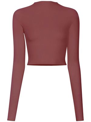 LAPOINTE Dolman mock-neck cropped sweatshirt - Red