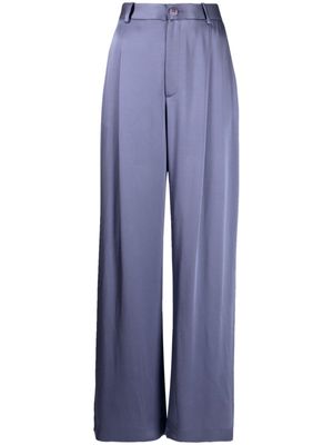 LAPOINTE Doubleface satin trousers - Purple