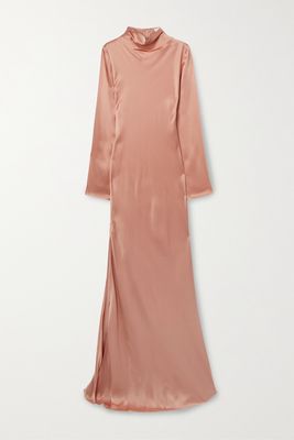 LAPOINTE - Draped Satin Gown - Pink