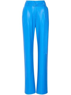 LAPOINTE faux-leather belted trousers - Blue