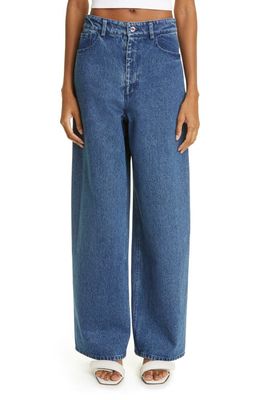LAPOINTE High Waist Rigid Slouchy Jeans in Washed Denim