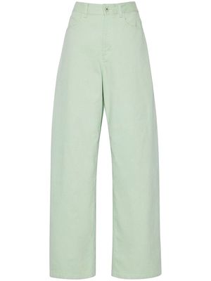 LAPOINTE high-waisted wide-leg trousers - Green