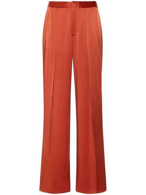 LAPOINTE low-rise satin-finish trousers - Red