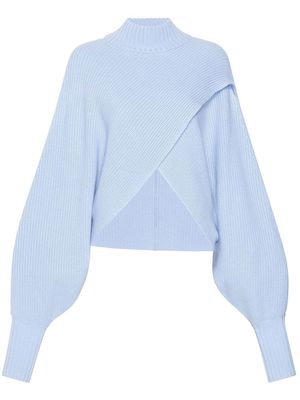 LAPOINTE organic cashmere crossover sweater - Blue