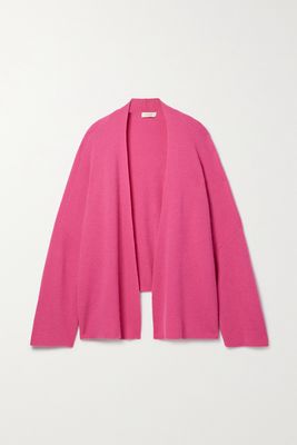 LAPOINTE - Oversized Ribbed Organic Cashmere Cardigan - Pink