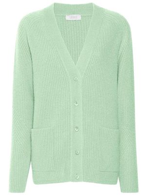 LAPOINTE purl-knit V-neck cardigan - Green