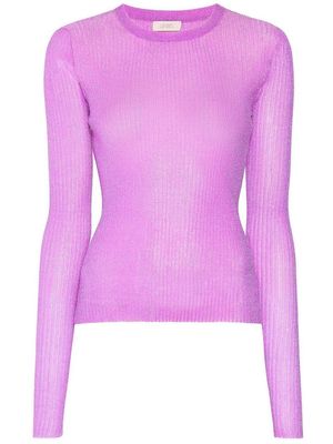 LAPOINTE ribbed-knit metallic jumper - Pink