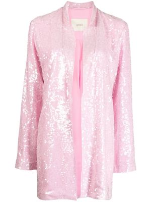 LAPOINTE sequin-embellished notched-collar blazer - Pink