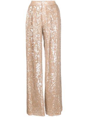 LAPOINTE sequin-embellished wide-leg trousers - Yellow