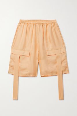 LAPOINTE - Silk-twill Shorts - Orange