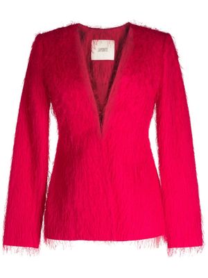 LAPOINTE V-neck textured jacket - Pink