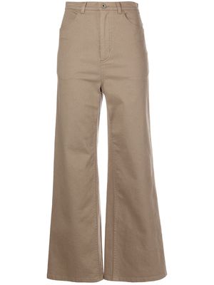 LAPOINTE wide-leg stretch-cotton jeans - Grey
