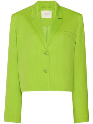 LAPOINTE wool boxy cropped blazer - Green