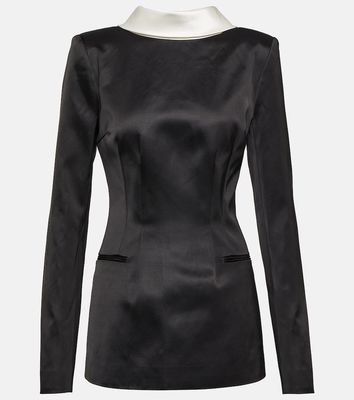 LaQuan Smith Reverse cotton-blend blazer dress