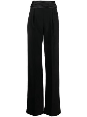 LaQuan Smith sash-detail tailored wool trousers - Black