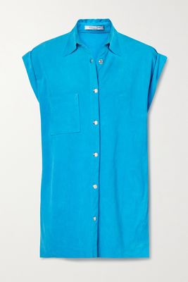 LaQuan Smith - Suede Blouse - Blue