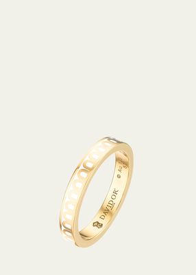 L'Arc de DAVIDOR Ring PM in 18K Yellow Gold with Neige Lacquered Ceramic