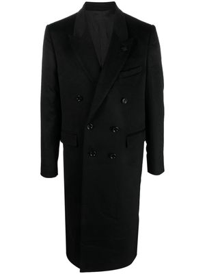 Lardini Attitude woven double-breasted coat - Black