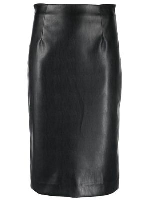 Lardini Blaine faux-leather pencil skirt - Black
