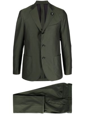 Lardini brooch-detail single-breasted suit - Green