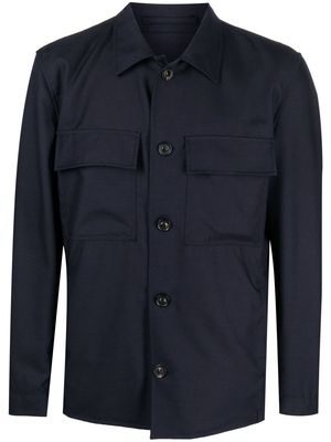 Lardini button-front shirt jacket - Blue