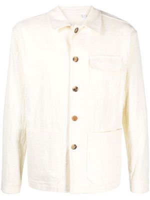 Lardini button-up corduroy shirt jacket - White