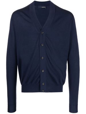 Lardini button-up knitted cardigan - Blue