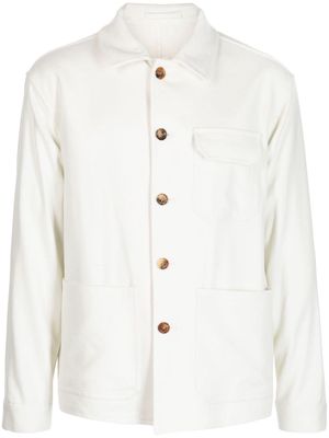 Lardini buttoned cotton shirt jacket - White